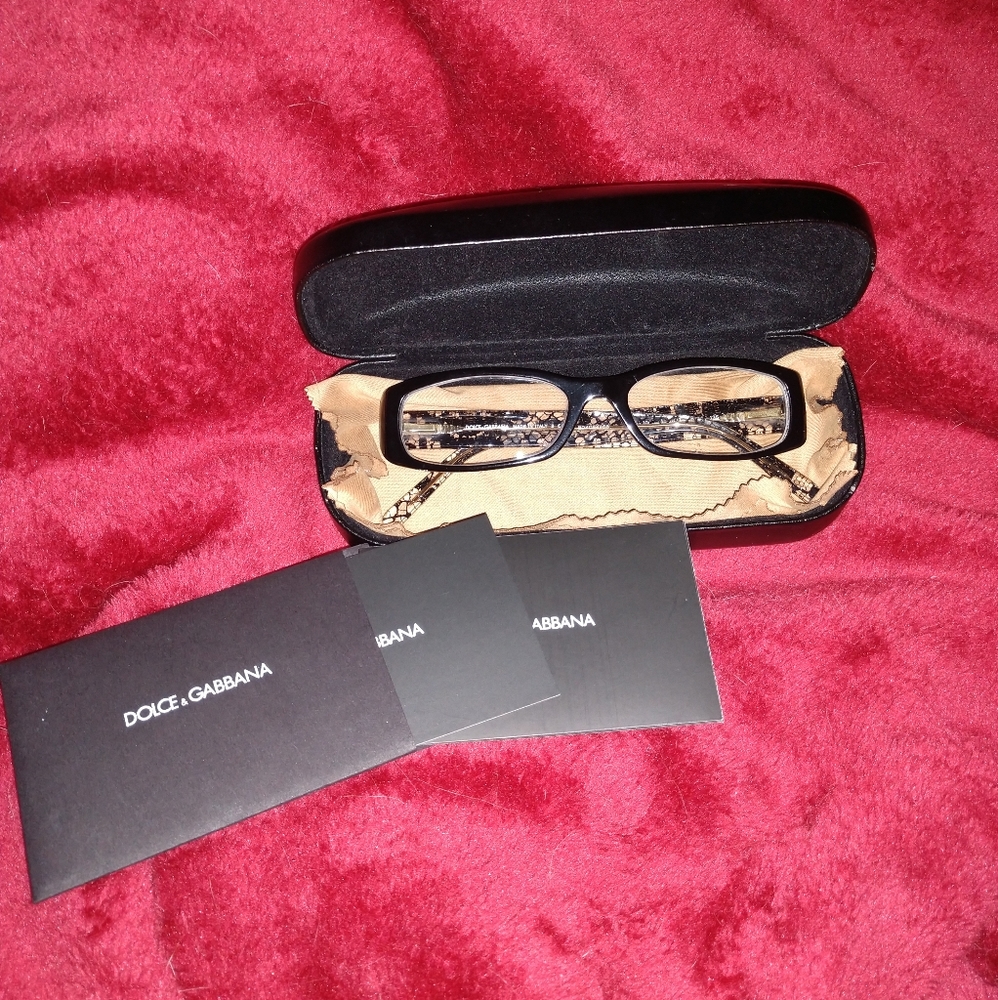 Dolce and Gabbana black lace eyeglasse